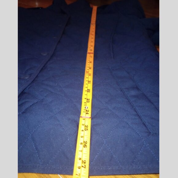 NWOT Tommy Hilfiger Quilted Jacket – Navy, Women’s XL, Logo, Pockets, Button-Up - Picture 11 of 11